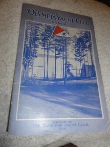Vintage Antik 1928 Olympia WA Yacht Club Jahresbesitzer Programm Buch Broschüre - Bild 1 von 3