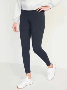 NWT Old Navy Women's High-Rise Jersey Leggings Legging Pants Navy Blue Large - Picture 1 of 6