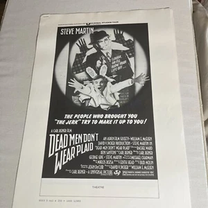 Steve Martin "Dead Men Dont Wear Plaid" 1982 Movie Ad Proofs 7 Pages 12" x 18" - Picture 1 of 7