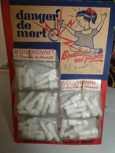 Présentoir chevalet avec 8 paquets bouchons de sécurité pour prise .bouchonnet - Picture 1 of 3