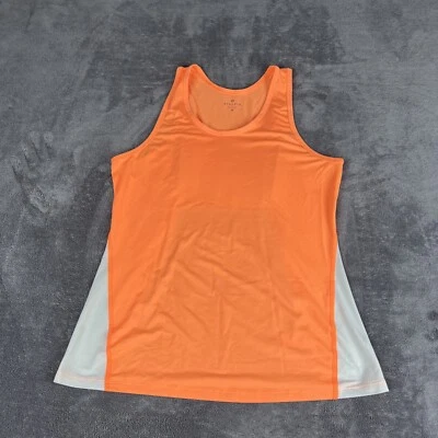 Athleta Women Top Medium Grey Orange White Pullover Tank Running Gym Geometric Foto 1 de 4