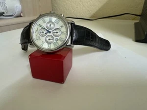 NOS Men's  Lucien Piccard automatic day date month 24 hours 12 hours watch - Picture 1 of 7