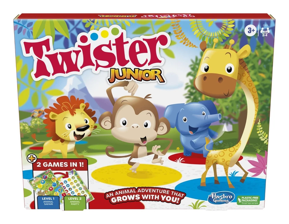 Hasbro Gaming Twister Junior Classic Party Game Reimagined for 3 Year Old Gir