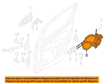 Motor actuador cerradura puerta delantera Nissan OEM 13-16 NV200 805019SE0A Foto 1 de 2