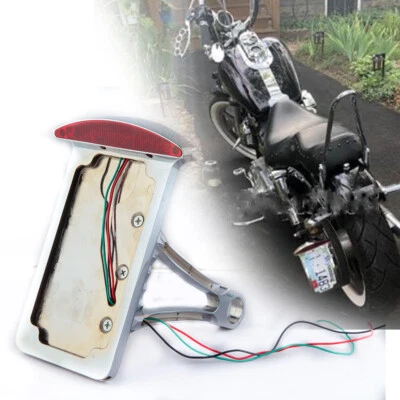 Motorcycle Brake light Side Mount License Plate Bracket Fits Harley Sportster - Image 1 of 4