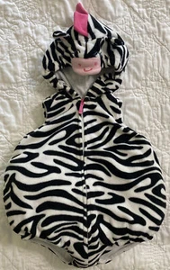 Carter's Zebra Hooded Romper Costume, 6-9 Months Warm Plush 3D Tail Ears Mane - Picture 1 of 4