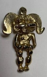 Maya Anhänger vergoldet Quimbaya Tairona Kultur inspiriert präkolumbianisches Repo - Bild 1 von 7