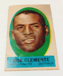 1963 Topps Peel Off Sticker Roberto Clemente - VG/EX