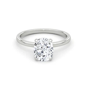 IGI Diamond Engagement Ring VVS2 D Cushion 1.50 Ct Lab Created CVD Sparkling - Picture 1 of 12