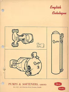 1960's DURO PUMPS ( WESTCO) & WATER SYSTEMS ILLUSTRATED CATALOGUE (FRENCH-ENG) - Foto 1 di 2