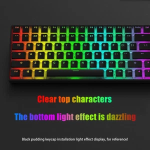 130 Keys Pudding Keycaps Mechanical Gaming Keyboard Translucent Key Cap Set - Afbeelding 1 van 15