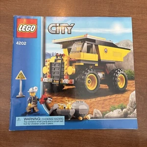 Lego City 4202 camión minero manual folleto solo 2012 - Imagen 1 de 4