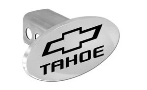 Chevy Tahoe Trailer Hitch Cover Plug With Black Chevrolet Bowtie - Picture 1 of 3