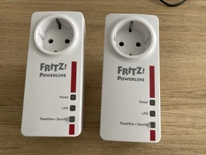2 X AVM FRITZ!Powerline 1220E LAN Adapter, 1200 Mbit/S, 2 LAN -Ports, neuwertig - Photo 1/4