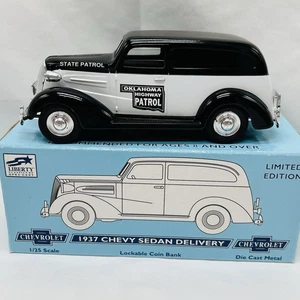 Liberty Classics Diecast Bank 1937 Chevy Sedan Oklahoma Highway Patrol - Picture 1 of 7
