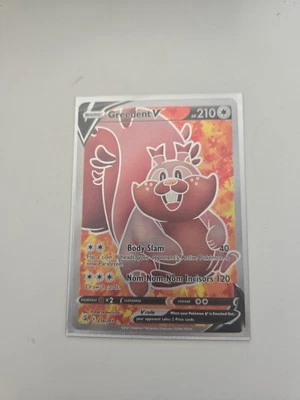 Pokémon TCG Greedent V Fusion Strike Holo Full Art Ultra Rare Card 256/264 - Image 1 of 4