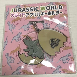 Jurassic World Triceratops Dinosaurio Diapositiva Acrílico Llavero Universal Studios JPN - Imagen 1 de 3