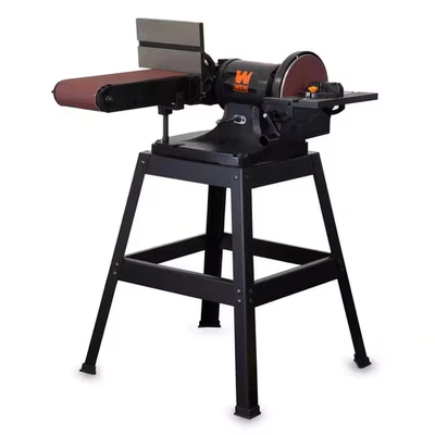 Belt Disc Sander Combo Cast Base w/ Stand Bench Polisher Woodworking Grinder kit - Image 1 of 4