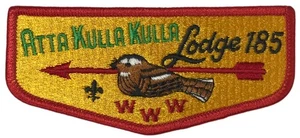 Atta Kulla Kulla Lodge 185 Blue Ridge Council SC S6a Solapa ROJA Bdr - Imagen 1 de 2