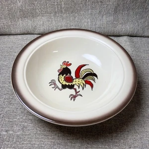 Metlox Poppytrail roter Hahn 10" Servier-Gemüseschüssel - Bild 1 von 5
