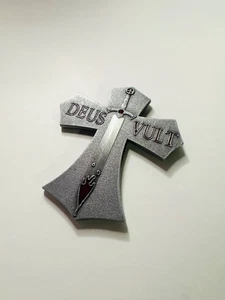 Aged Silver Tone Knights Templar Medallion Armor of God Religious Cross - Picture 1 of 10