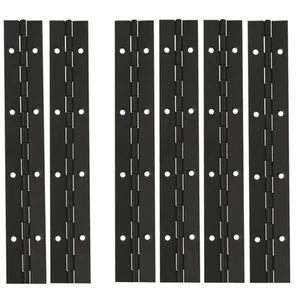 6 piezas bisagras continuas y de piano, bisagra de piano negra de 8 pulgadas para gabinete - Imagen 1 de 7