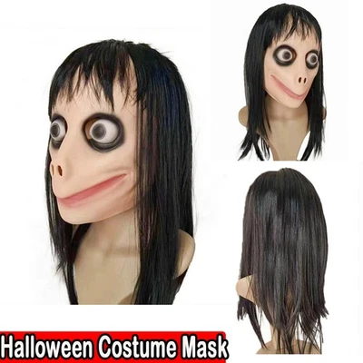 Funny Halloween Latex Mask Costume Mask Scary Cosplay Prop Horror Face Cover Kit - Image 1 of 4
