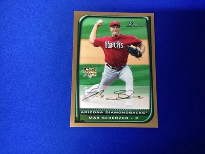 Bowman Draft Gold Max Scherzer 2008 #BDP33 novato radiocontrol Foto 1 de 2