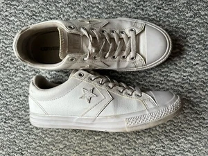 Scarpe da ginnastica donna Converse All Star, taglia 5, bianche, stringate, pelle, EU 38 - Foto 1 di 5