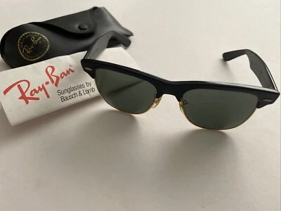 Vintage B&L Ray Ban Wayfarer MAX Sunglasses  Black Gold Metal  - Image 1 of 4
