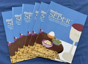LARGE PRINT EDITION 6 New 30 Minute Passover Seder Haggadah Brevity W/ Tradition - Picture 1 of 13