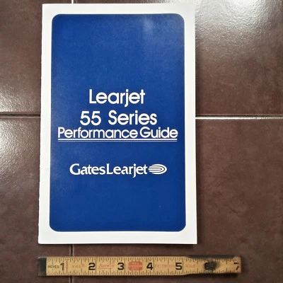 Folleto Guía de Rendimiento Gates Learjet 55 Original, 19 páginas, 5,5 x 8,5" Foto 1 de 4