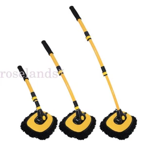 Adjustable Telescopic Car Wash Mop Brush Kit Long Handle Vehicle Cleaning Tools - Picture 1 of 18
