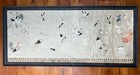 Large ANTIQUE CHINESE SILK PANEL EMBROIDERY PICTURE QING DYNASTY