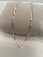 20" 4.5gr 2.8mm 10k Yellow Gold solid Mariner Valentino Men/LADY Chain Necklace