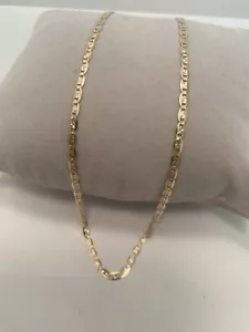 20" 4.5gr 2.8mm 10k Yellow Gold solid Mariner Valentino Men/LADY Chain Necklace - Picture 1 of 5