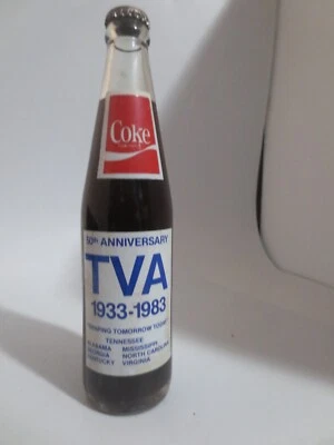 Coca-Cola TVA 1933-1983 50 aniversario botella tapa oxidada de 10 oz Foto 1 de 4