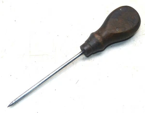 Vintage 8” Wooden Handle Scratch Awl INV18187 - Picture 1 of 2