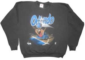 Vintage 1994 Orlando Magic Taz Tasmanian Devil Looney Tunes Pullover Sweatshirt - Picture 1 of 9