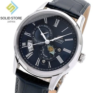 Orologio ORIENT CLASSIC RN-AK0004L SUN & MOON meccanico automatico quadrante navy 42,5 mm - Foto 1 di 13