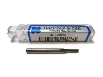 OSG 3/32" 2 Flute STRAIGHT FLUTE Carbide End Mill 407-0938 NEW - Image 1 of 2