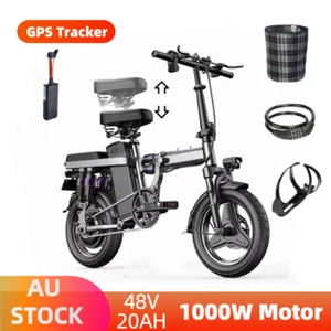 1000W Foldable Electric Bike 60km Range 48V Battery GPS Tracker Dual Disc Brakes - Picture 1 of 11