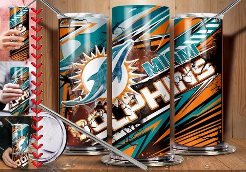 Dolphins 20 oz Tumbler Cover