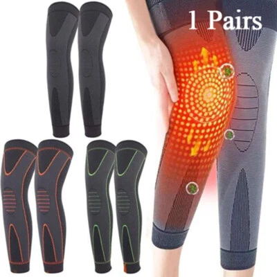 1 par de rodilleras autocalentables de acupresión de turmalina, rodilleras esculpidas de desintoxicación ~✔ Foto 1 de 4