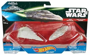 Disney Star Wars Hot Wheels Star Destroyer vs. Mon Calamari Cruiser Starship New - Picture 1 of 5