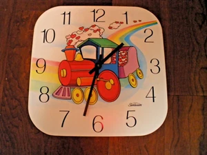 Vintage Sunbeam Rainbow Train 11 Inch Wall Clock Children’s Decor Tested works - Picture 1 of 3