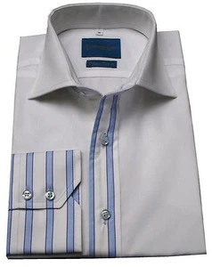 Herren Hemden100% Baumwolle Slim Fit Art.Alfonso 901 Weiß Langarm,Made In Italy - Bild 1 von 5