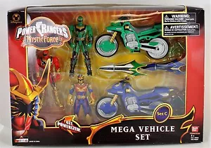 Power Rangers MYSTIC FORCE 5 in Solaris Knight Red Green Ranger Vehicle Set New - Picture 1 of 4