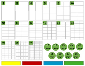 Etiquetas de colores | Cualquier tamaño, color y forma | Etiquetas de impresora pegajosas de color - Imagen 1 de 26