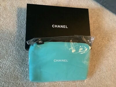 NIB Chanel Beauty Logo Tiffany Case Cosmetic Makeup Bag Pouch Clutch 💯Authentic - Image 1 of 4